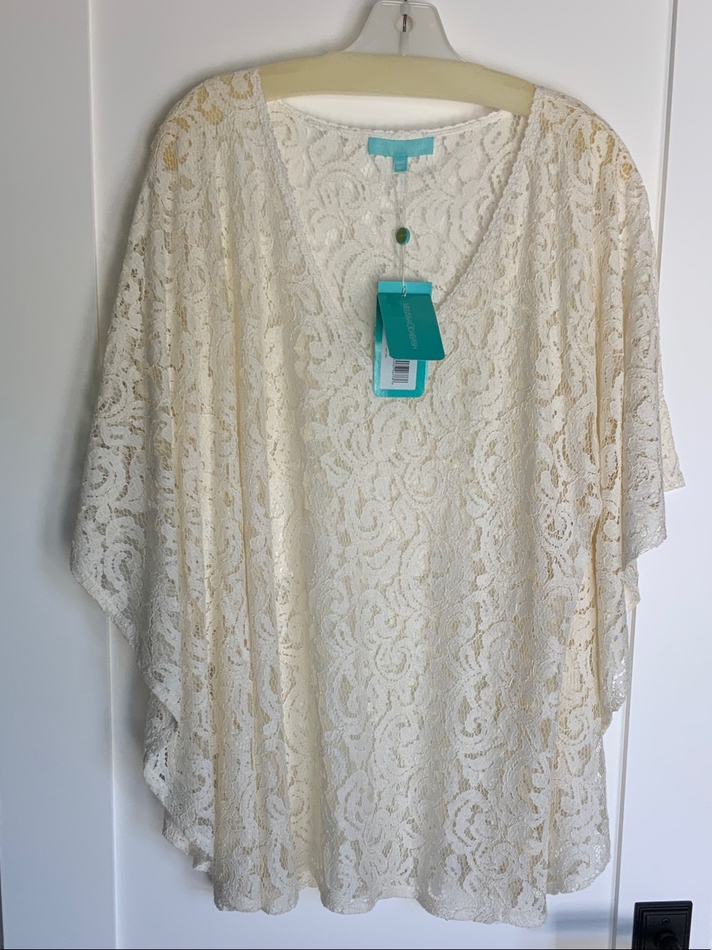 Melissa Odabash Cream Lace Ignes Cover Up